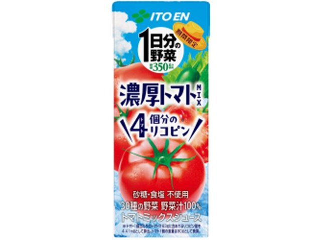 Ito En One Day's Worth of Vegetables, Rich Tomato Mix, 200ml (Backordered) [Purchase Quantity: 24]