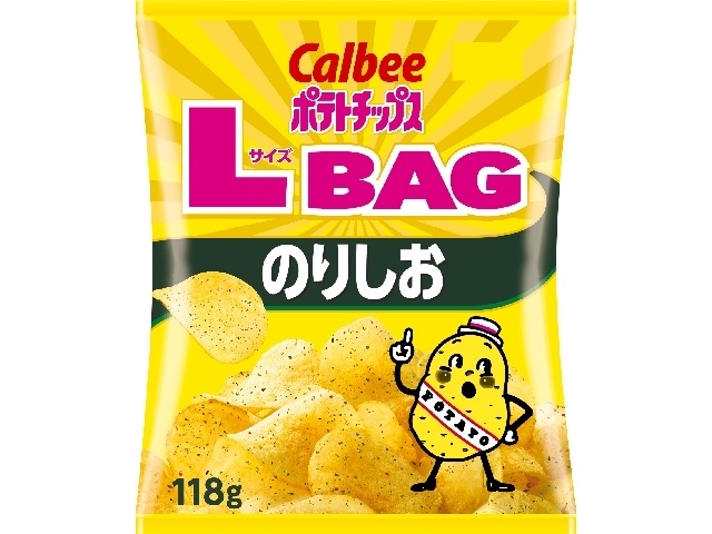 Calbee Potatoes, Large Bag, Seaweed and Salt, 118g (Special Order Item) [Purchase 12]