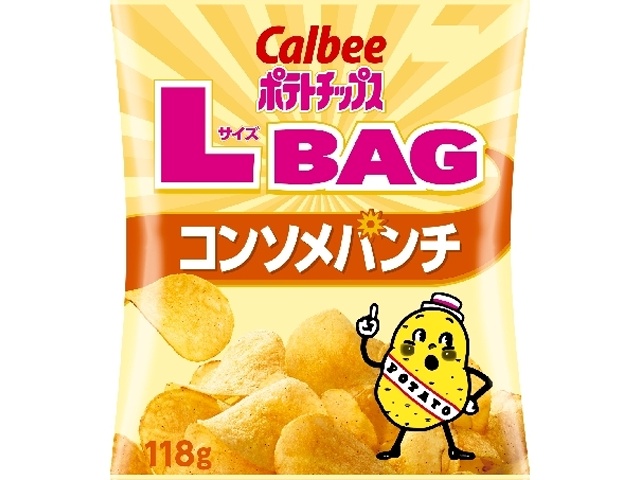 Calbee Potatoes Large Bag with Consommｨｦ, 118g (Special Order Item) [Purchase 12]