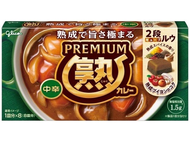 Glico Premium Matured Curry, Medium Spicy, 160g (Pack of 10)