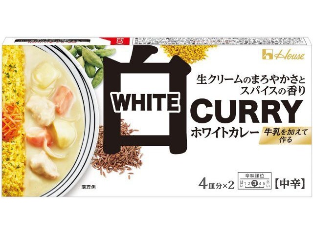 House Foods White Curry, Medium Spicy, 140g (Pack of 10)
