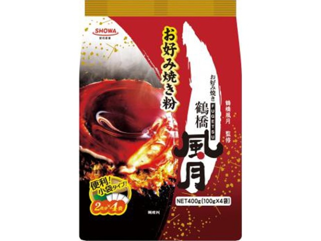 Showa Tsuruhashi Fugetsu Okonomiyaki Flour, 400g (Special Order Item) [Purchase Quantity: 24]