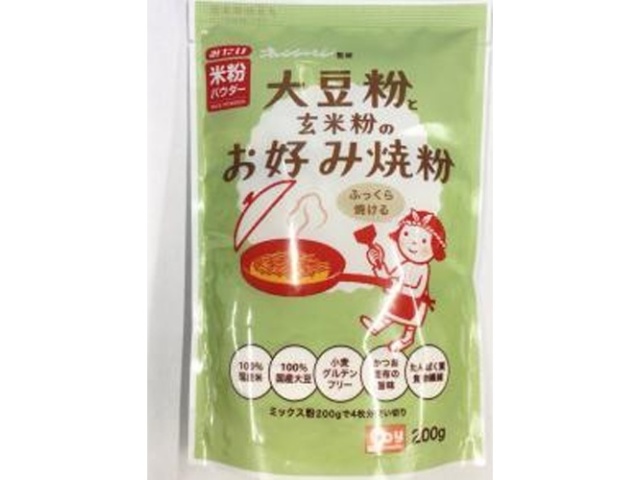 Mitake Soybean and Brown Rice Okonomiyaki Flour, 200g (Special Order Item) [Purchase 12]