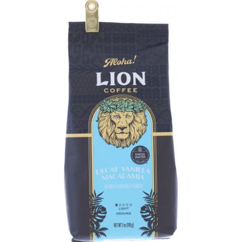 Lion Coffee Decaf Vanilla Macadamia Coffee, 198g (Special Order Item) [Purchase 15]