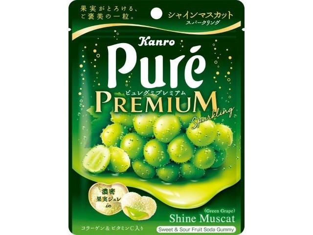 Kanro Pure Gummy Premium Muscat 54g (Purchase 6)