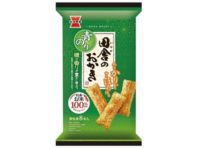 Iwatsuka Confectionery Countryside Rice Crackers, Green Laver Flavor, 8 pieces [This Month's Special Offer] [Purchase 12 pieces]