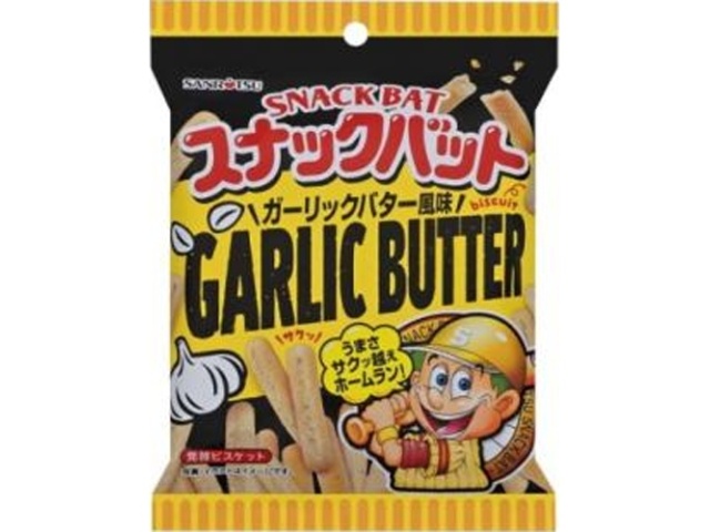 Sanritsu Seika Snack Bat, Garlic Butter Flavor, 65g (Special Order Item) [Purchase Quantity: 24]
