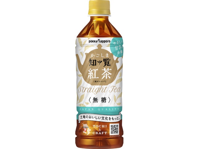 Pokka Sapporo Food Kagoshima Chiran Black Tea Unsweetened P 500ml [This Month's Special Drink]  [Purchase Quantity: 24]