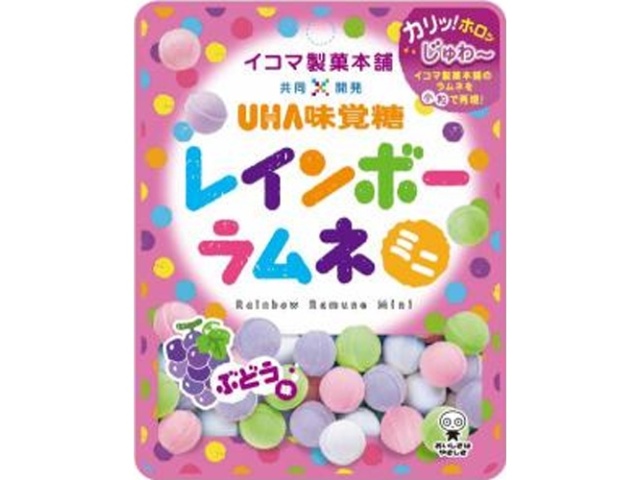 Mikakuto Rainbow Ramune Mini Grape Flavor 30g (Pack of 6)