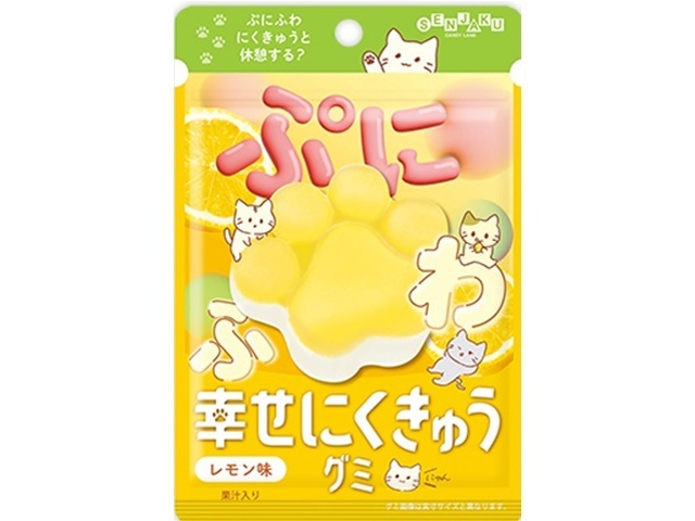 Senjakuame Happy Meat Gummy, Lemon Flavor, 30g (Purchase 6)