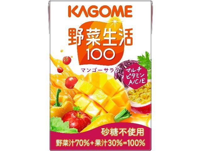 Kagome Vegetable Life Mango Salad Paper, 100ml (Special Order Item) [Purchase Quantity: 30]