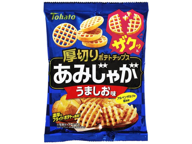 Tohato Amijaga (Shrimp Potatoes), Umashio Flavor, 55g (Special Order Item) [Purchase 12]