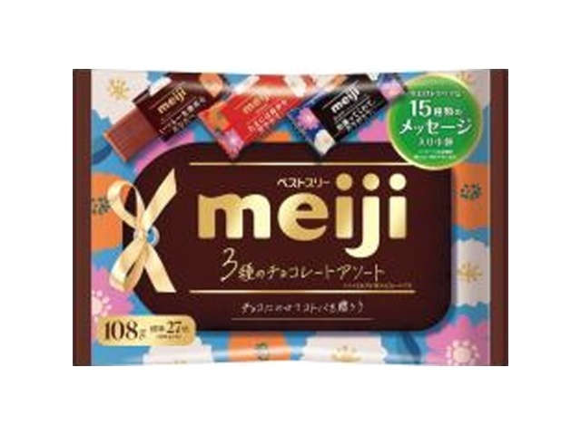 Meiji Best Three, 108g bag (Purchase of 18)