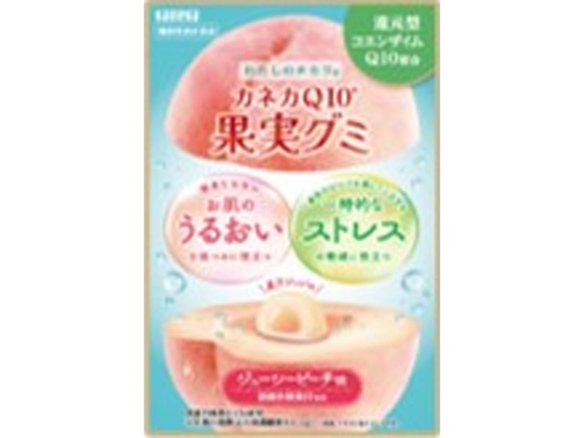 Kaneka Q10 Fruit Gummy Candy, Juicy Peach Flavor, 40g (Pack of 10)