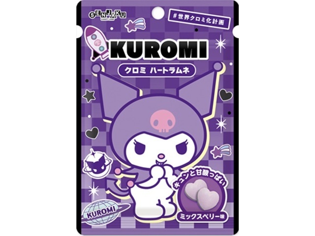 Senjaku Ame Kuromi Heart Ramune 32g (Purchase 6 pieces)