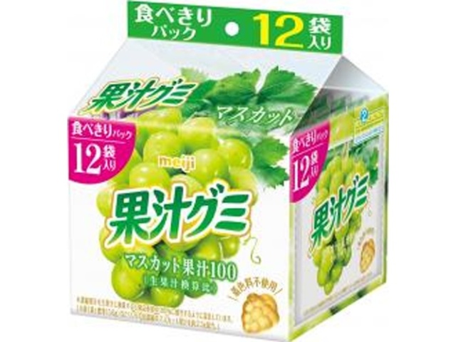 Meiji Muscat Fruit Juice Gummy Smart Pack 163g (Pack of 15)