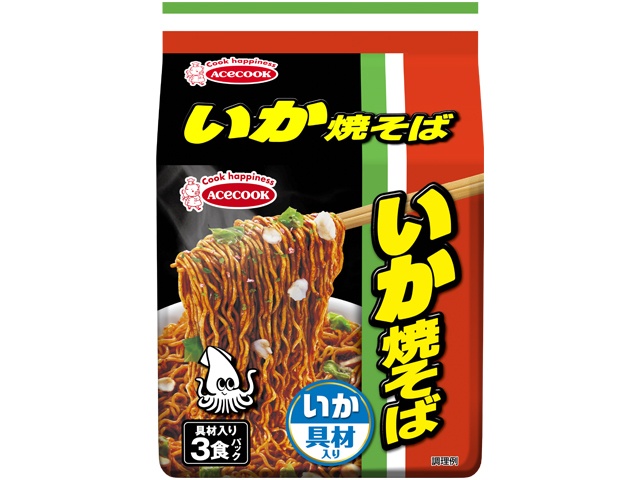 Ace Squid Yakisoba (3-pack of fillings) - Special Order Item [Purchase Quantity: 27]