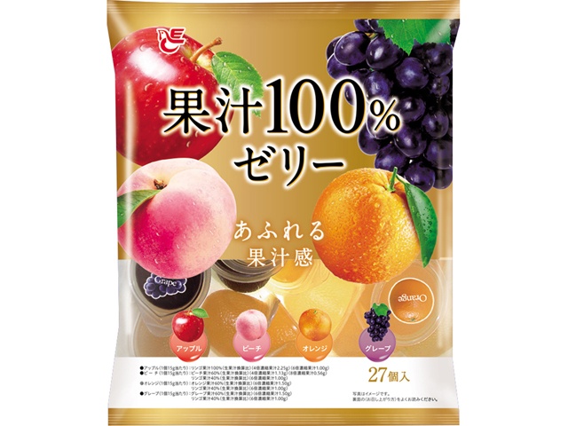 Ace 100% Fruit Juice Jelly, 27 pieces (Purchase 16 pieces)