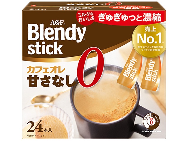 Blendy Stick Cafe au Lait Unsweetened, 24 sticks [This Month's Special Offer] [Special Order Item] [Purchase 6]
