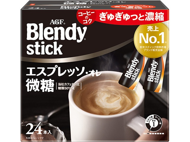 Blendy Stick Espresso Au Lait Lightly Sweetened, 24 sticks [This Month's Special Offer] [Special Order Item] [Purchase 6]