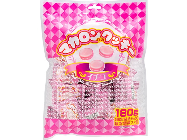 Yaokin Strawberry Macaron Cookies, 180g bag (Purchase 1)