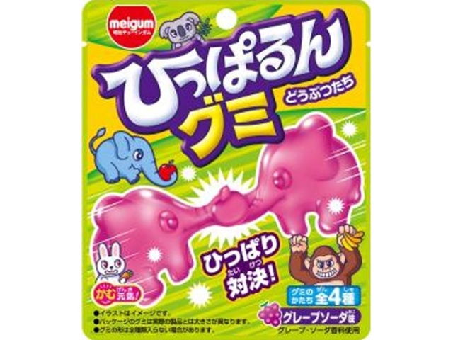 Meiji Gum Pull-a-run Gummy Animals 23g (Purchase 14 pieces)