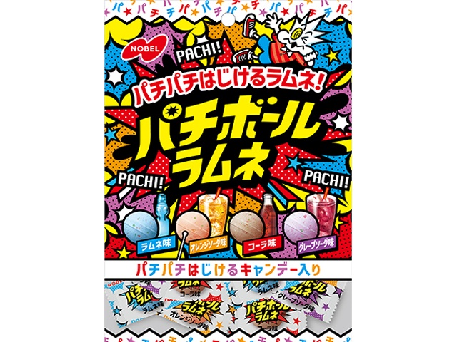 Nobel Pachiball Ramune Drink Assortment 60g (Purchase 6)