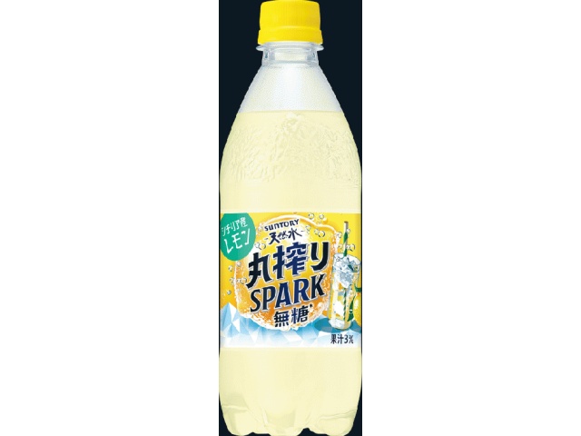 Suntory Natural Water, Maru-Shibori Spark Unsweetened Lemon P500  [Purchase quantity: 24]
