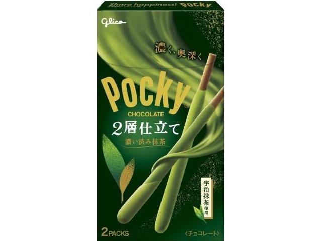 Glico Pocky Double-Layered Rich Matcha (2 pieces) [Limited Quantity] [Purchase 10]