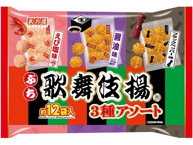 Tennoya Petit Kabukiage (3 Assorted Flavors) 12 Bags [Purchase 12]