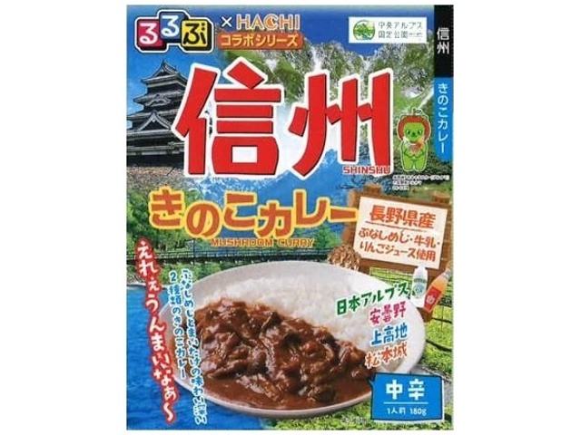 Hachi Foods Rurubu Shinshu Mushroom Curry 180g (Special Order Item) [Purchase Quantity: 20]