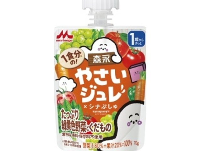 Morinyu Fruit and Vegetable Jelly, Green-Yellow, 70g (Special Order Item) [Purchase Quantity: 36]