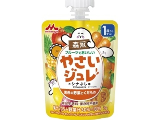 Morinyu Fruit and Vegetable Jelly, Yellow, 70g (Special Order Item) [Purchase Quantity: 36]