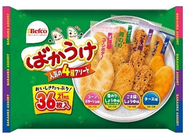 Kuriyama Rice Crackers N Bakauke Assortment, 36 pieces [This month's special offer] [Purchase 10 pieces]
