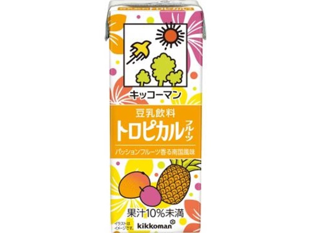 Kikkoman Soy F Soymilk Drink, Tropical Fruit, 200ml (Special Order Item) [Purchase 18]