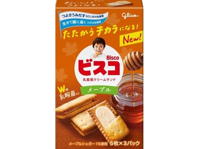 Glico Bisco Maple Candy, 15 pieces (Purchase 10 pieces)