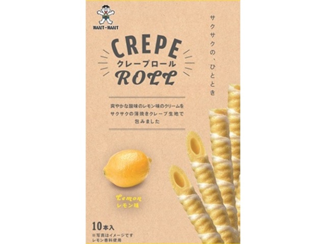 Want Want Japan Crepe Rolls, Lemon Flavor, 10 Rolls (Special Order Item) [Purchase Quantity: 100]