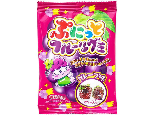 Yaokin Punitto Fruit Gummy Grape Flavor (Purchase Quantity: 24)