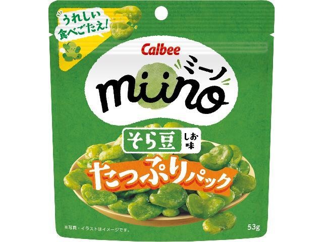 Calbee Miino Broad Beans Salt Flavor Packet Pack (53g) [Special Order Item] [Purchase 12]