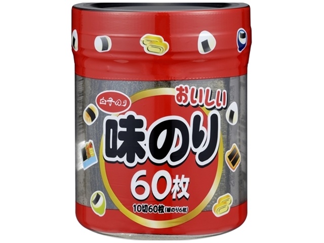 Shirako Tabletop Flavored Nori, 10 slices, 60 sheets [This month's special offer: Dried food] Special order item [Purchase quantity: 12]