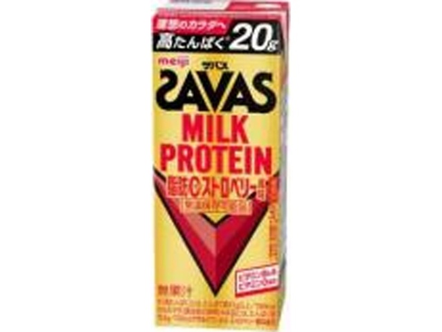 SAVAS Milk Protein Fat-Free Strawberry 200g (Special Order Item) [Purchase Quantity: 24]