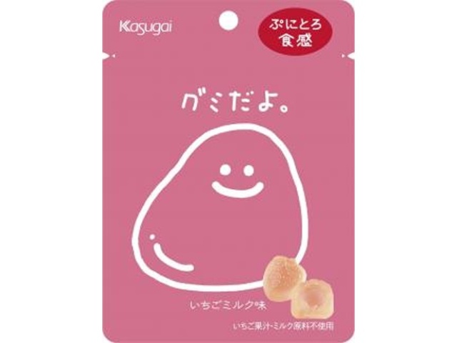 Kasugai Seika Gummy Candy. Strawberry Milk Flavor, 60g (Purchase 6 pieces)