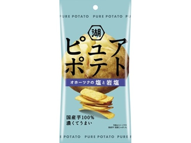 Koikeya Pure Potato Okhotsk Salt and Rock Salt 32g (Purchase of 6)