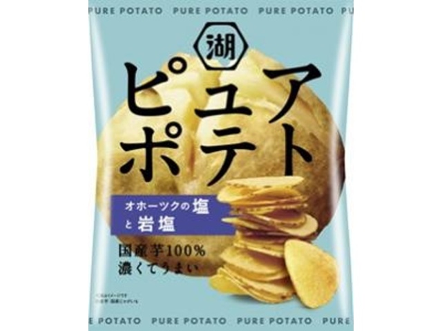 Koikeya Pure Potato with Okhotsk Salt and Rock Salt 55g (Pack of 12)