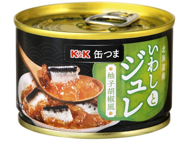 K&K Canned Snacks: Hokkaido Sardines and Yuzu Pepper Jelly (Special Order Item) [Purchase Quantity: 48]