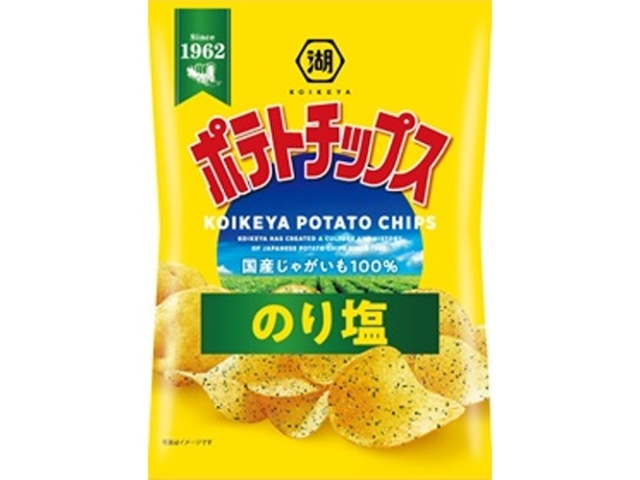 Koikeya Potato Chips, Seaweed Salt, 55g (Purchase of 12)