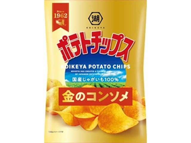 Koikeya Potato Chips, Golden Consommィヲ, 55g (Pack of 12)