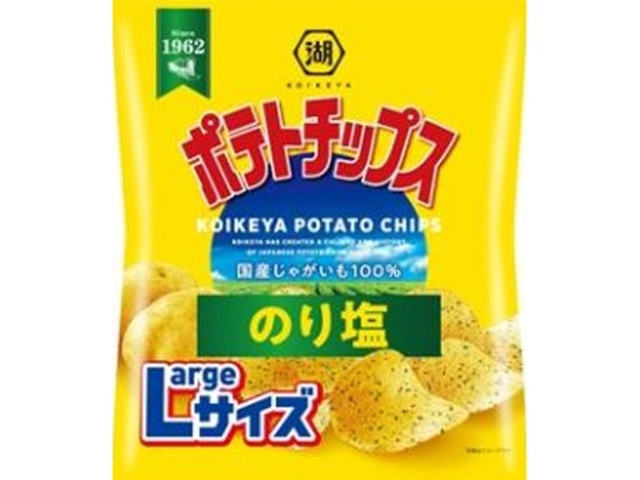 Koikeya Large Potato Chips with Seaweed and Salt, 112g (Special Order Item) [Purchase 12]