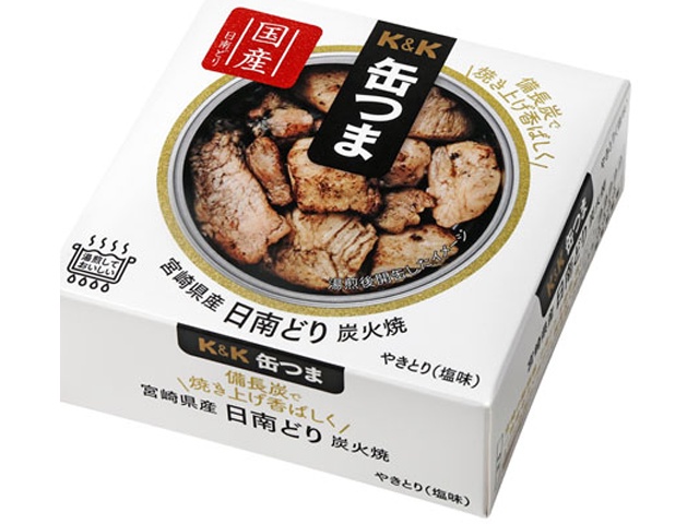 K&K Canned Tsuma, Charcoal-Grilled Nichinan Chicken from Miyazaki Prefecture, 45g (Special Order Item) [Purchase Quantity: 24]