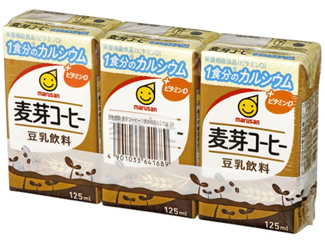 Marusan Soymilk Malt Coffee with a Day's Worth of Calcium, 3 Bottles (Special Order Item) [Purchase 8 Bottles]